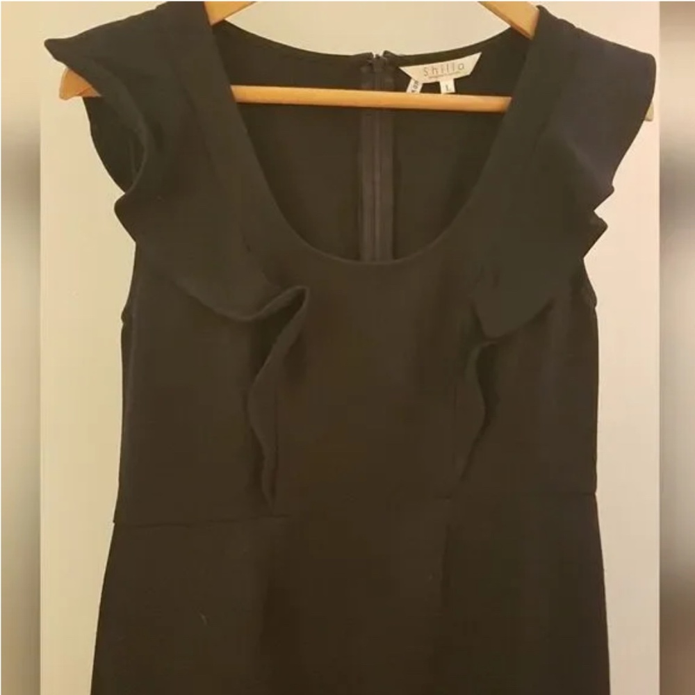 SHILLA CLASSIC Black Dress Sleeveless with Ruffles - Picture 2 of 3
